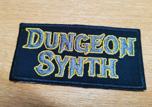 Dungeon Synth Embroidered Patch Gold and Pewter