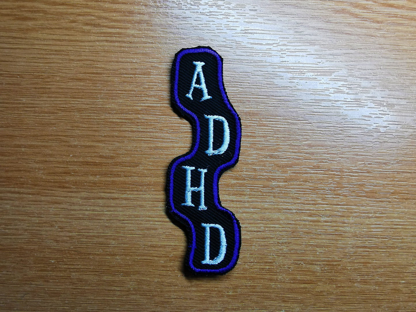 ADHD Embroidered Patch Neurodivergent Squiggle