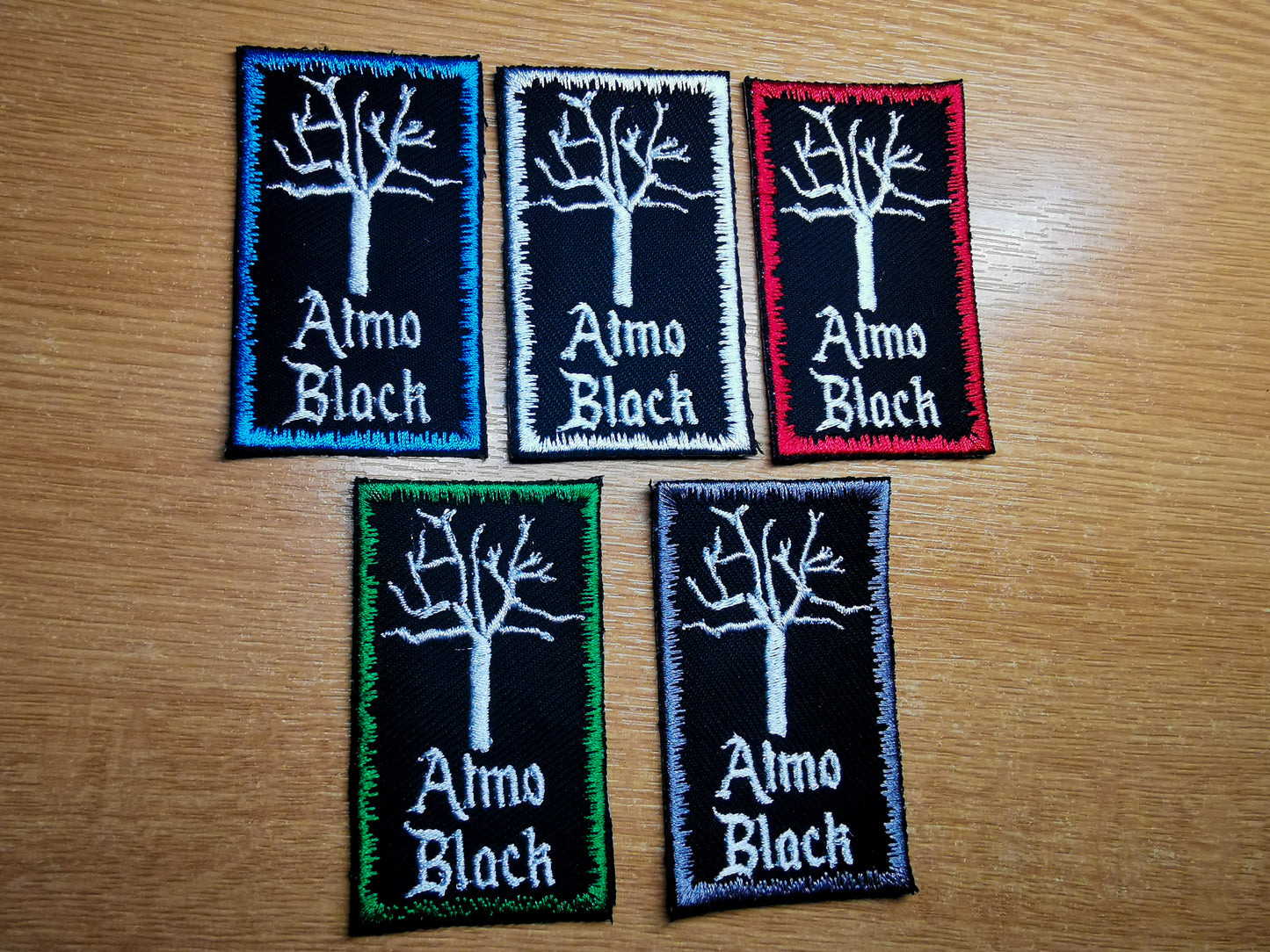 Atmospheric Black Metal Embroidered Patch Trees