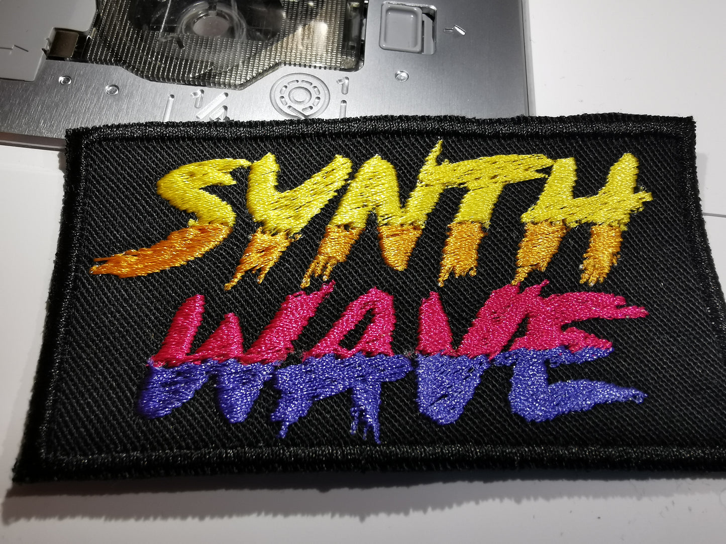 Synthwave Embroidered Patch Outrun Colour Scheme
