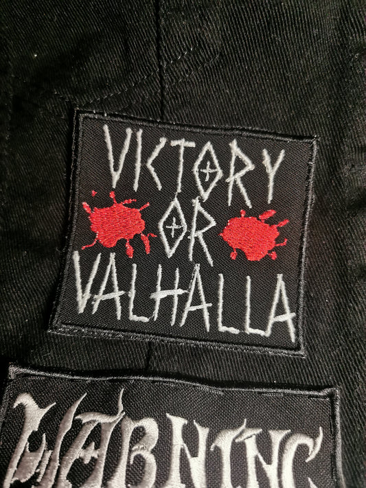 Victory or Valhalla Embroidered Patch