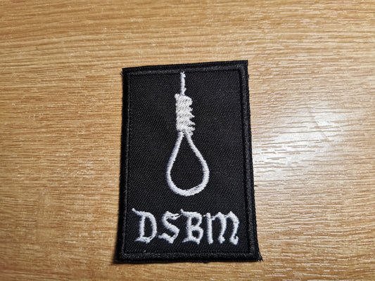 Depressive Black Metal Embroidered Patch Silver