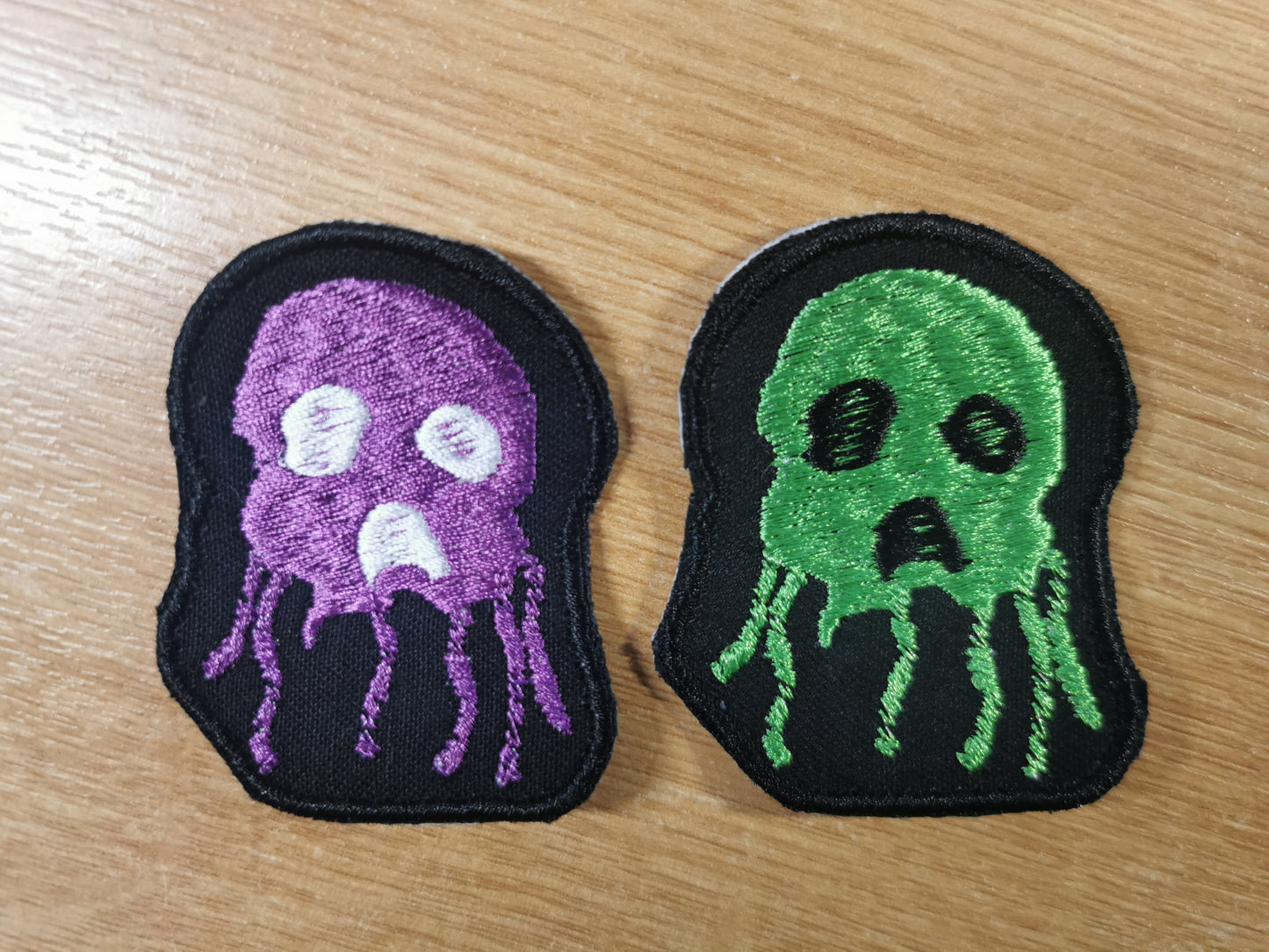 Creepy Jellyfish Skull Embroidered Patch