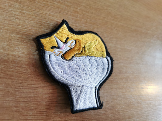 Cat in Sink Embroidered Patch Cute Tabby