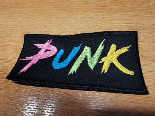 Colourful Punk Embroidered Patch Bright Vibrant