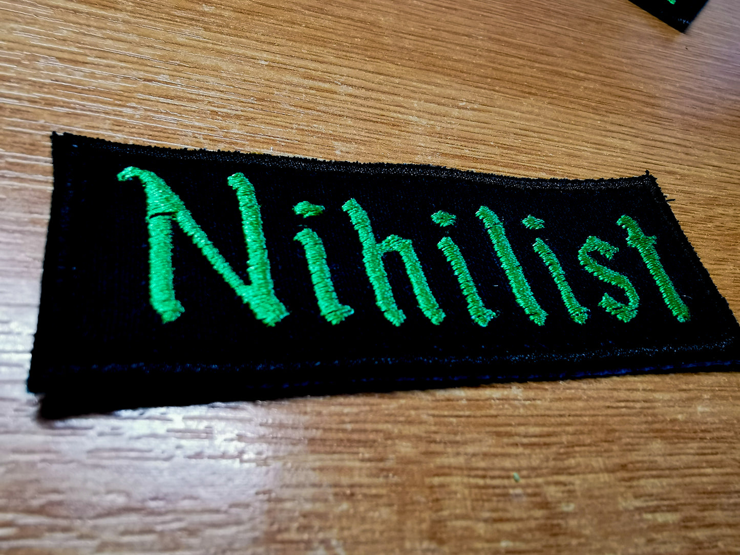 Nihilist Embroidered Patch Emerald Green