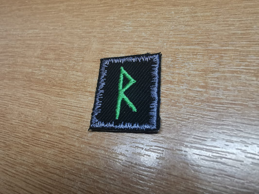 Personalized Viking Runes Green and Pewter Embroidered Patches A-Z Choose any Viking Letter!