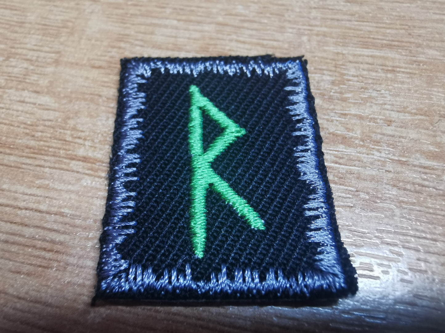 Personalized Viking Runes Green and Pewter Embroidered Patches A-Z Choose any Viking Letter!
