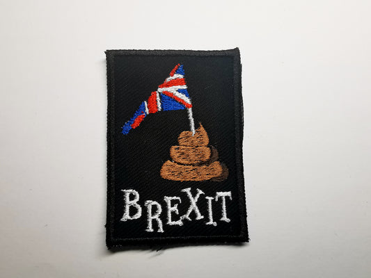 Anti Brexit Funny GB Flag Embroidered Patch Politics Punk
