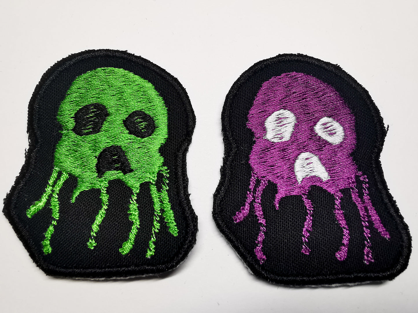 Creepy Jellyfish Skull Embroidered Patch