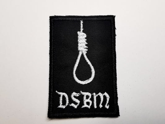Depressive Black Metal Embroidered Patch Silver