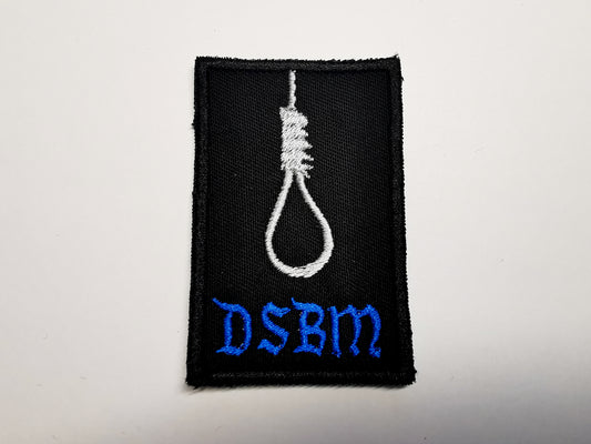 Depressive Black Metal Embroidered Patch Blue