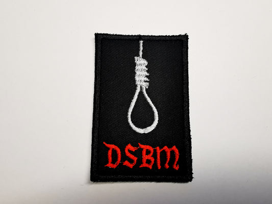 Depressive Black Metal Embroidered Patch Red