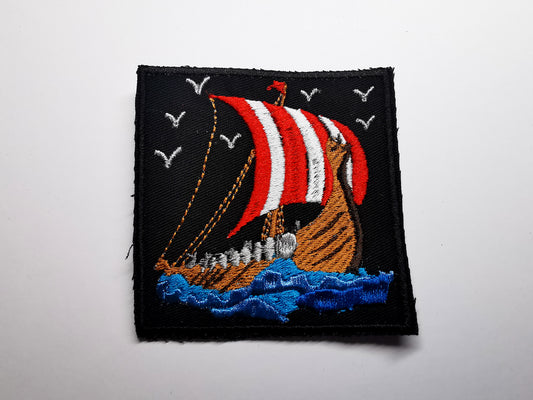 Vikings Longship Embroidered Patch