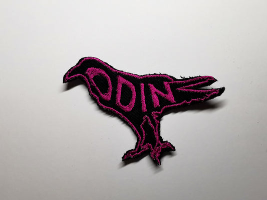Odin's Raven Embroidered Patch Cyclamen
