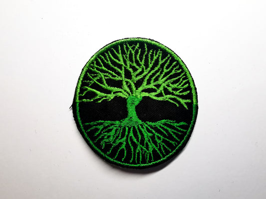 Yggdrasil Colourful Embroidered Patch - Jade and Emerald Green
