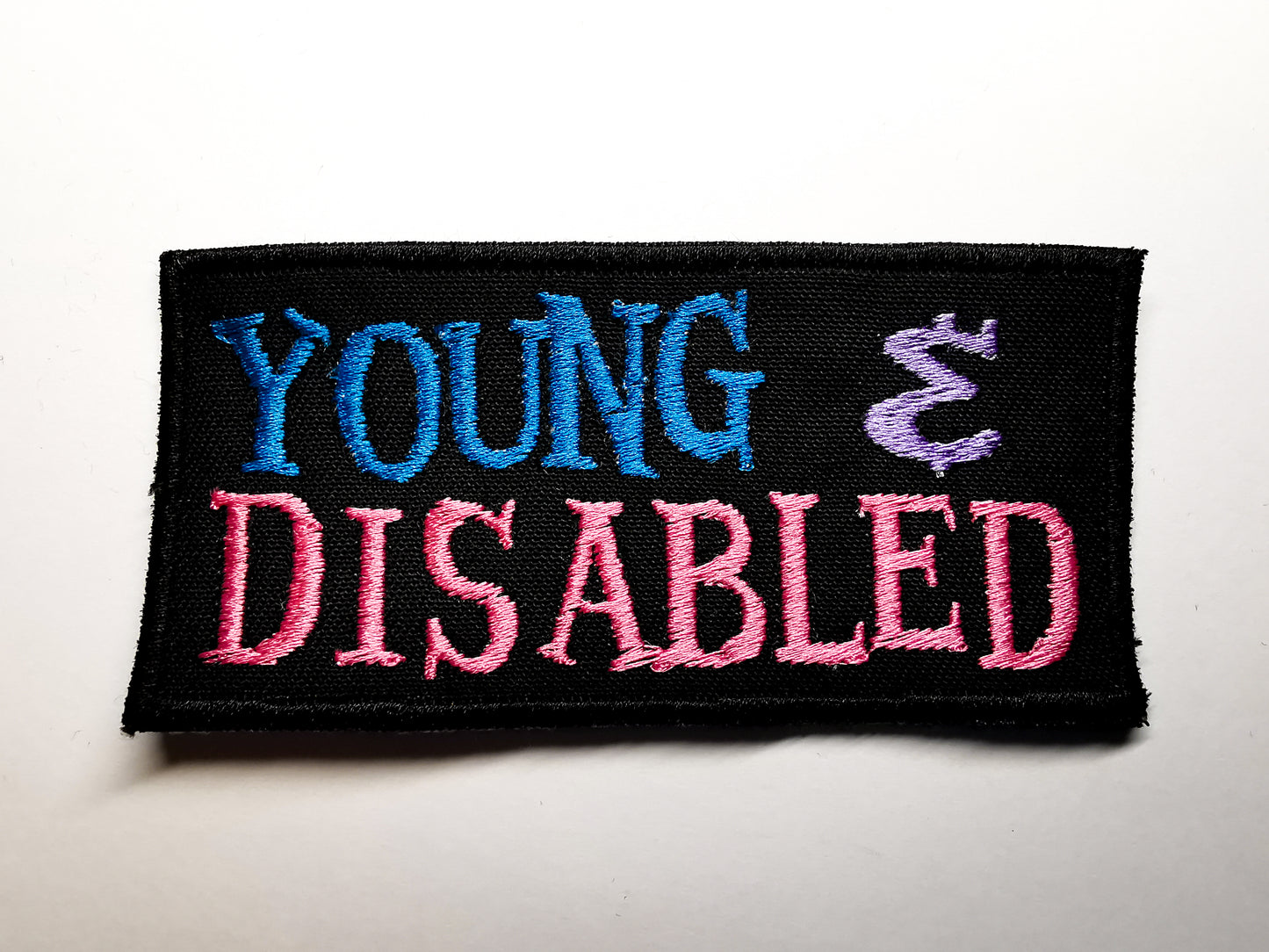 Young and Disabled Embroidered Patch Pastel