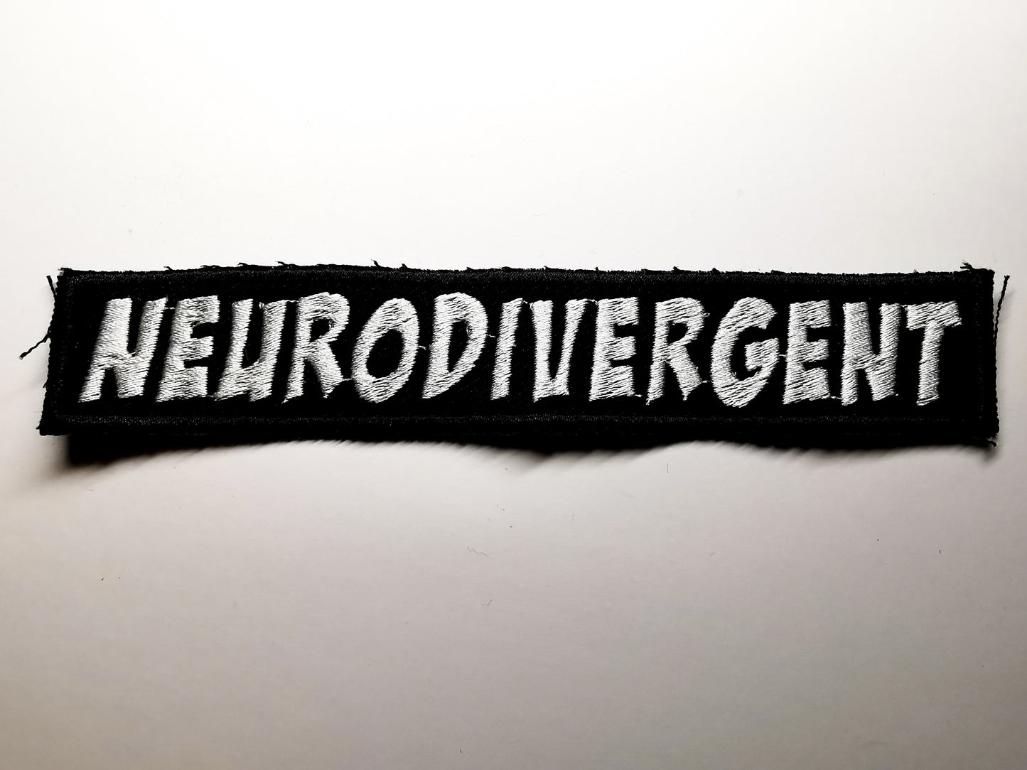 Neurodivergent Embroidered Patch Long Comic Book Style