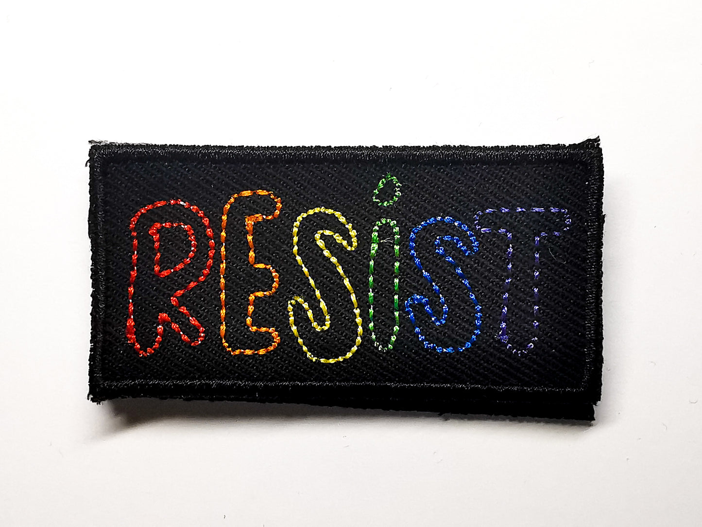 Resist Outline Anarchist Politics Feminist Embroidered Patch