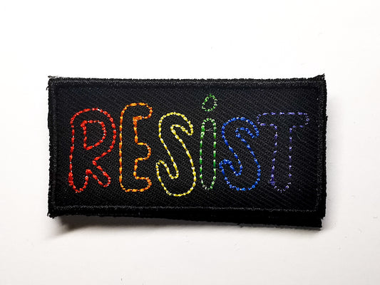 Resist Outline Anarchist Politics Feminist Embroidered Patch