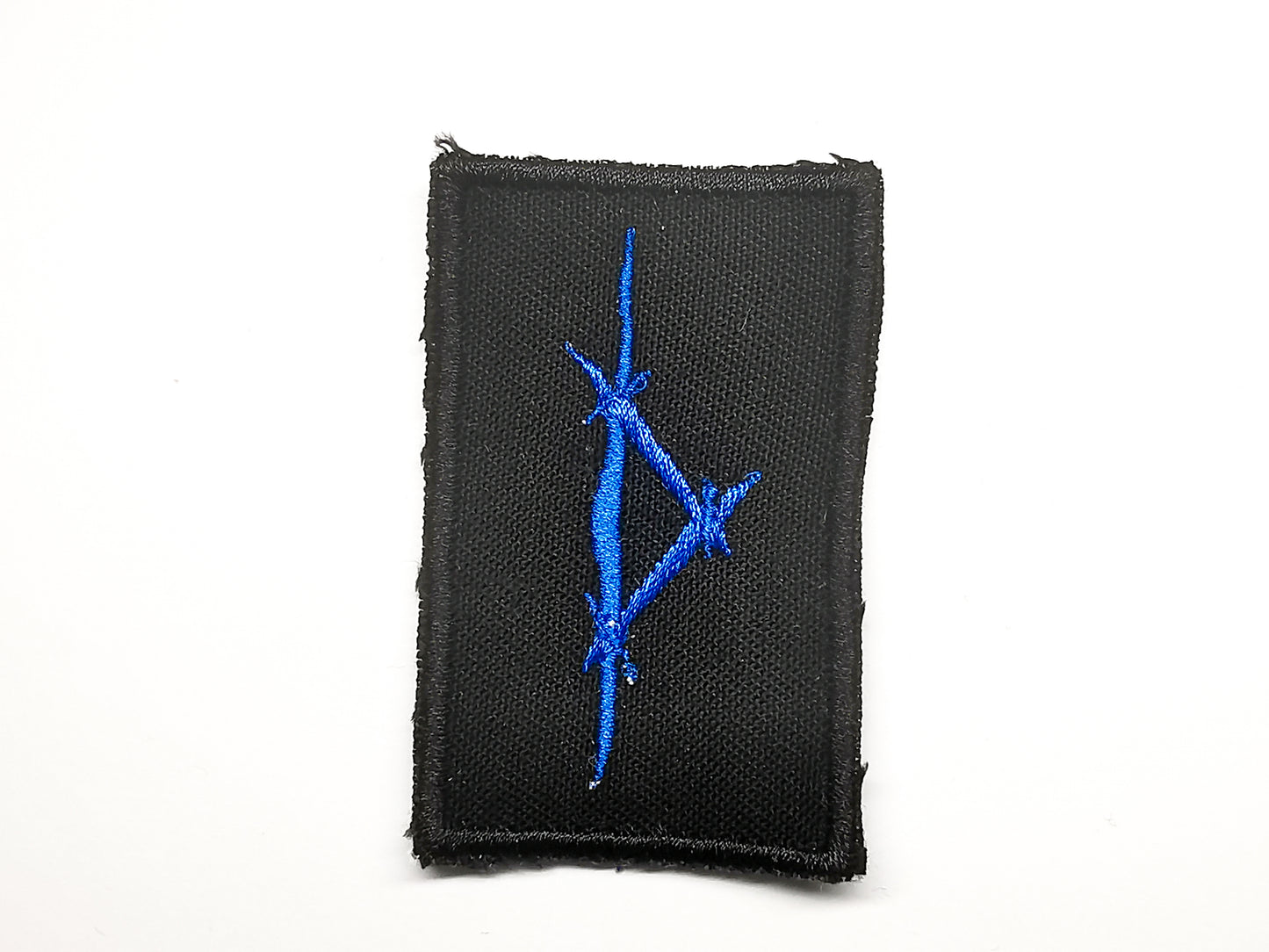 X Rune Rustic Embroidered Patch Electric Blue