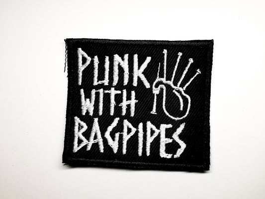 Punk With Bagpipes Embroidered Patch