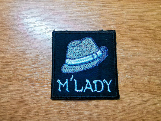 M'Lady Neckbeard Funny Embroidered Patch Sarcastic Patch