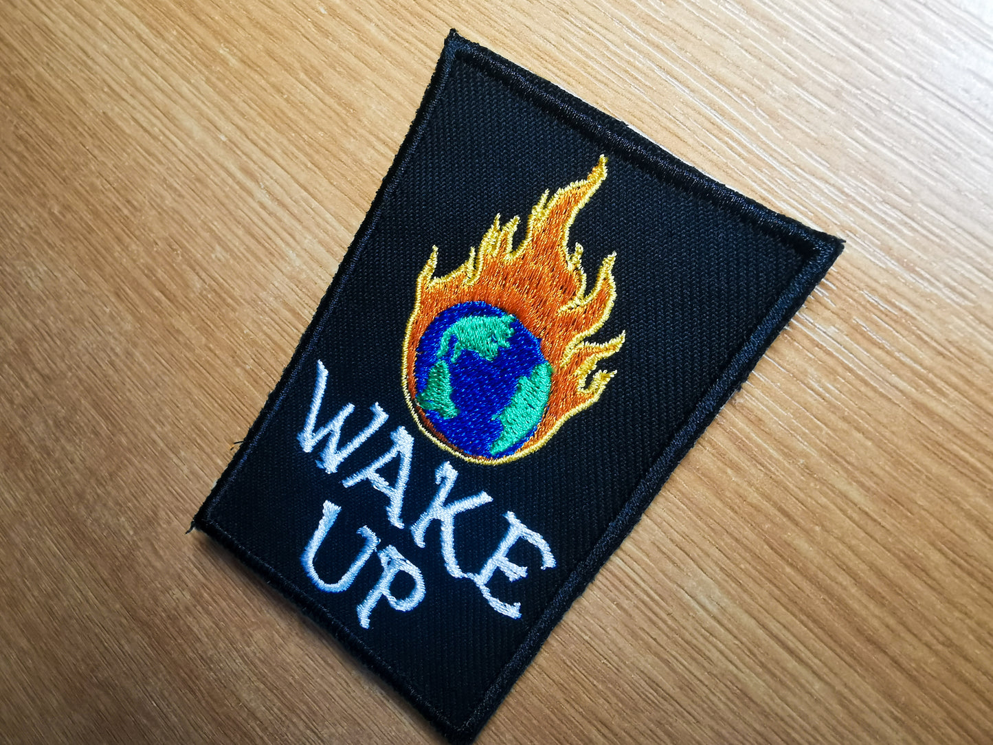 Wake Up Climate Action Environmental Embroidered Patch