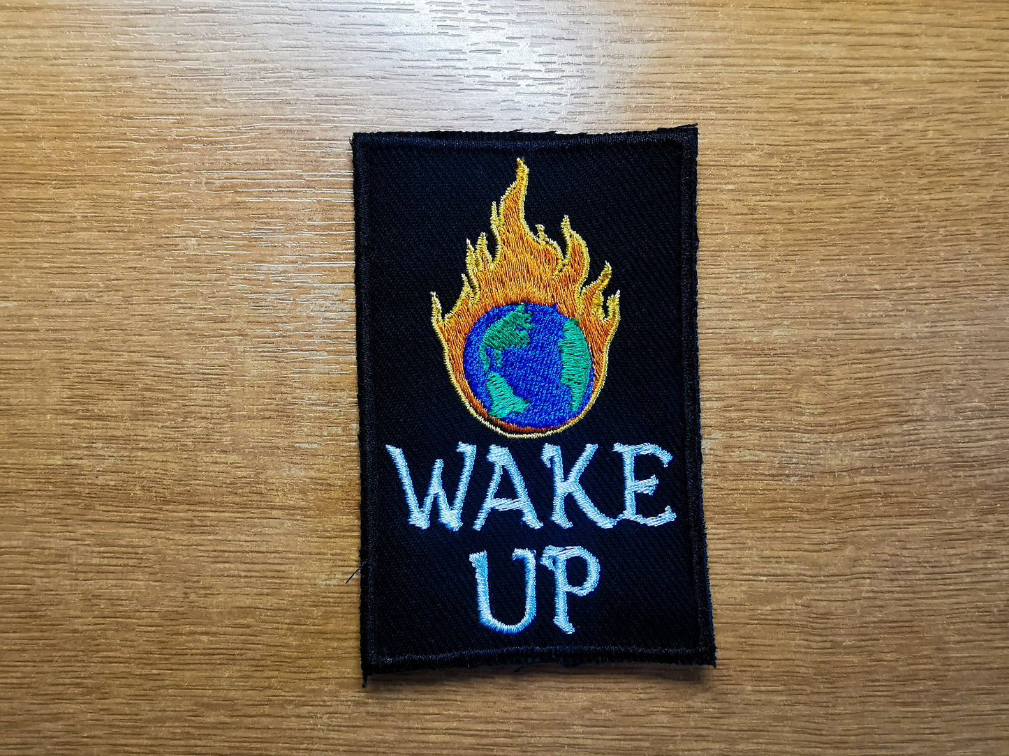 Wake Up Climate Action Environmental Embroidered Patch