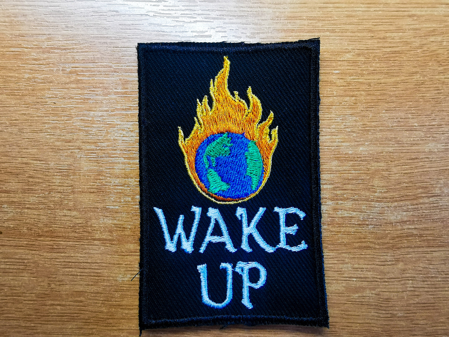 Wake Up Climate Action Environmental Embroidered Patch