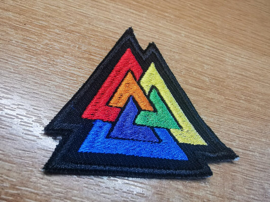 Rainbow Valknut Embroidered Patch LGBTQ+ Viking Patches