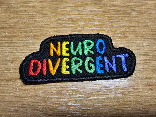 Neurodivergent Rainbow Embroidered Patch