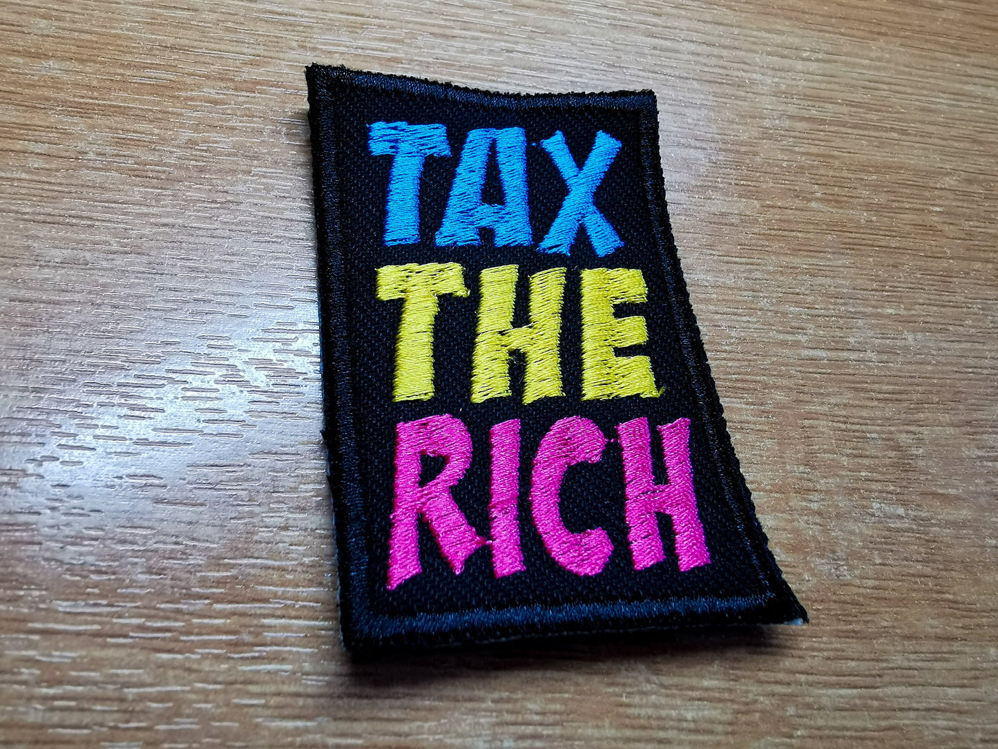 Tax The Rich Embroidered Iron On Patch Politics Punk Billionaire Capitalism