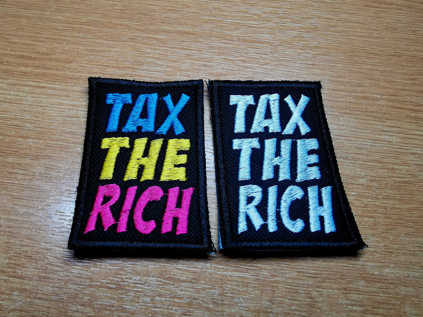 Tax The Rich Embroidered Iron On Patch Politics Punk Billionaire Capitalism