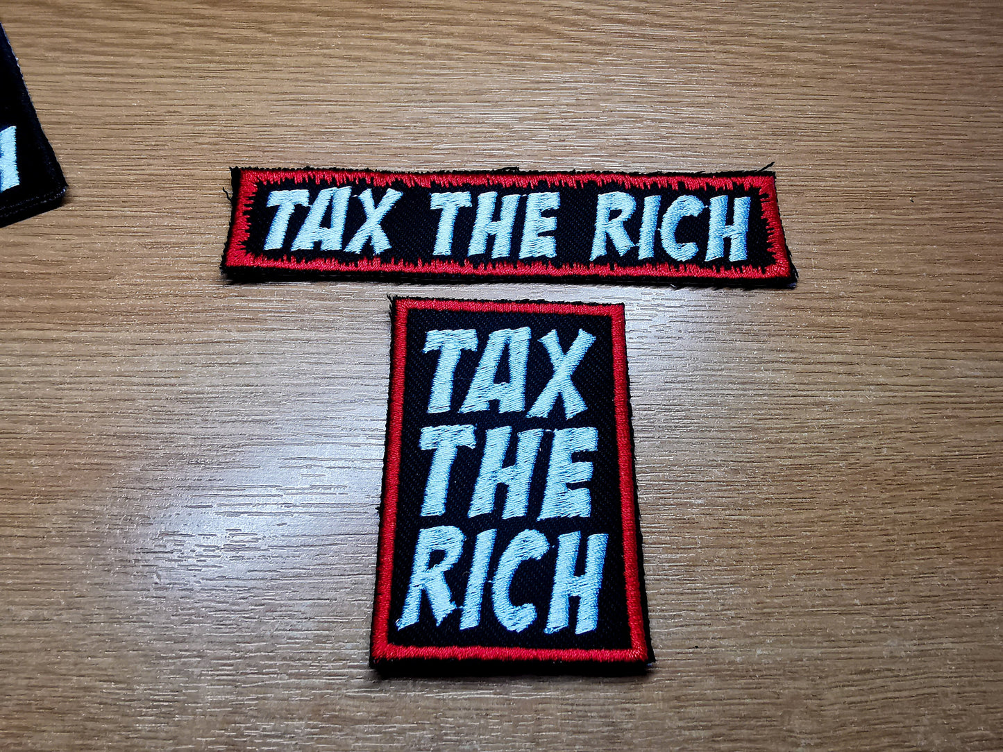 Tax The Rich Embroidered Iron On Patch Politics Punk Billionaire Capitalism