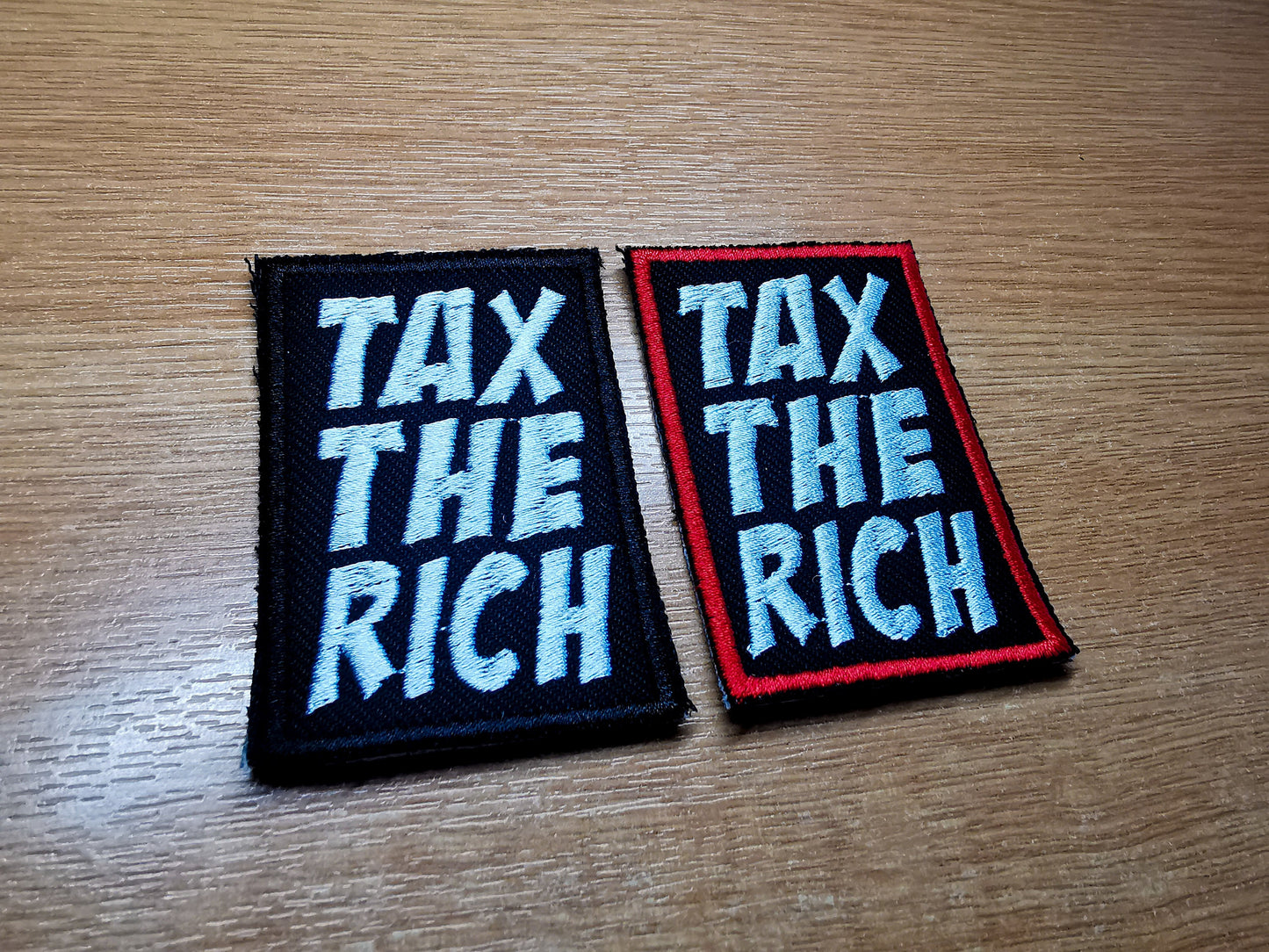 Tax The Rich Embroidered Iron On Patch Politics Punk Billionaire Capitalism