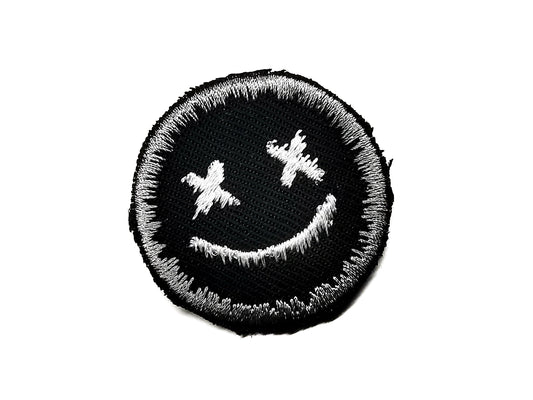 Dripping Face Iron On Embroidered Patch Pop Punk Skater Alternative Gothic Metal Gift