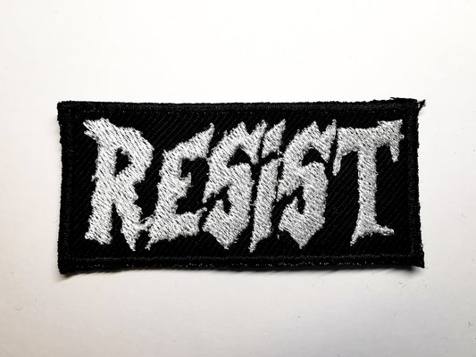 Resist Anarchist Politics Feminist Iron on Embroidered Patch