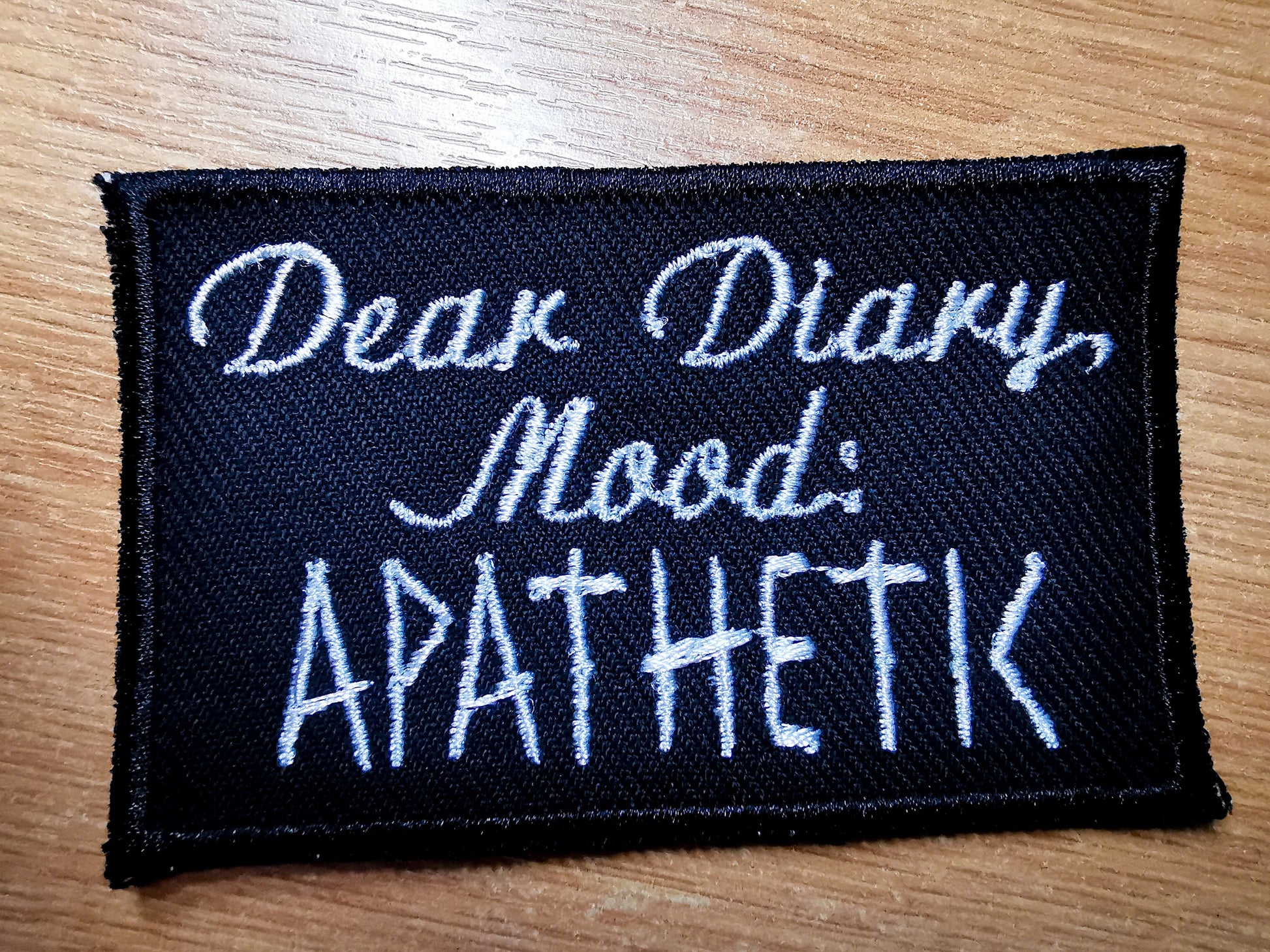 Emo Throwback Embroidered Patch Dear Diary Mood Apathetic Funny Patch –  socialrebellionpatches