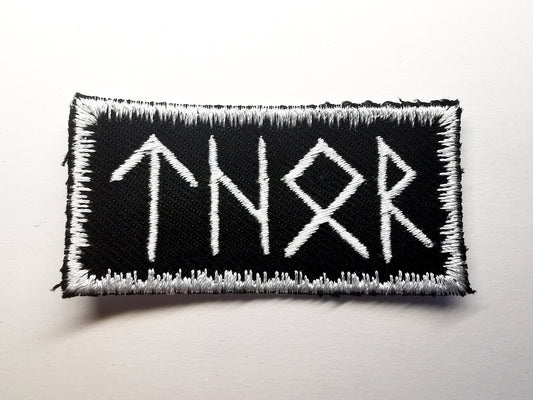 Thor Vikings Rune Iron On Embroidered Patch Elder Futhark Translated Odal Urus