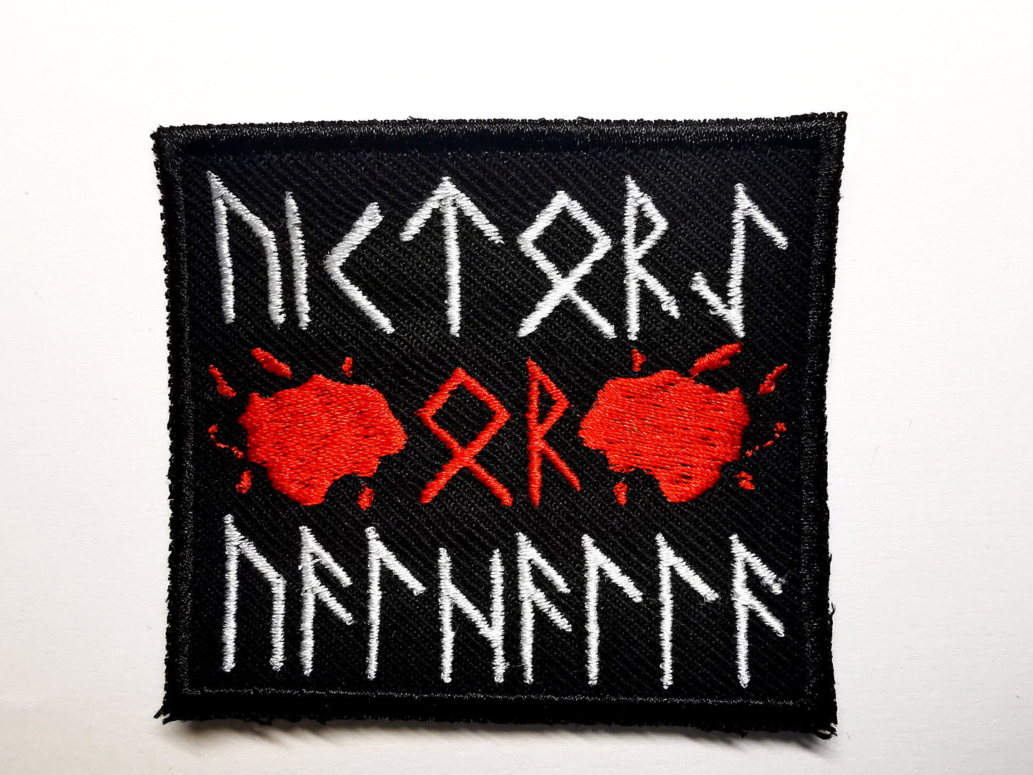 Victory or Valhalla Norse Viking Iron on Embroidered Patch Asatru Odin