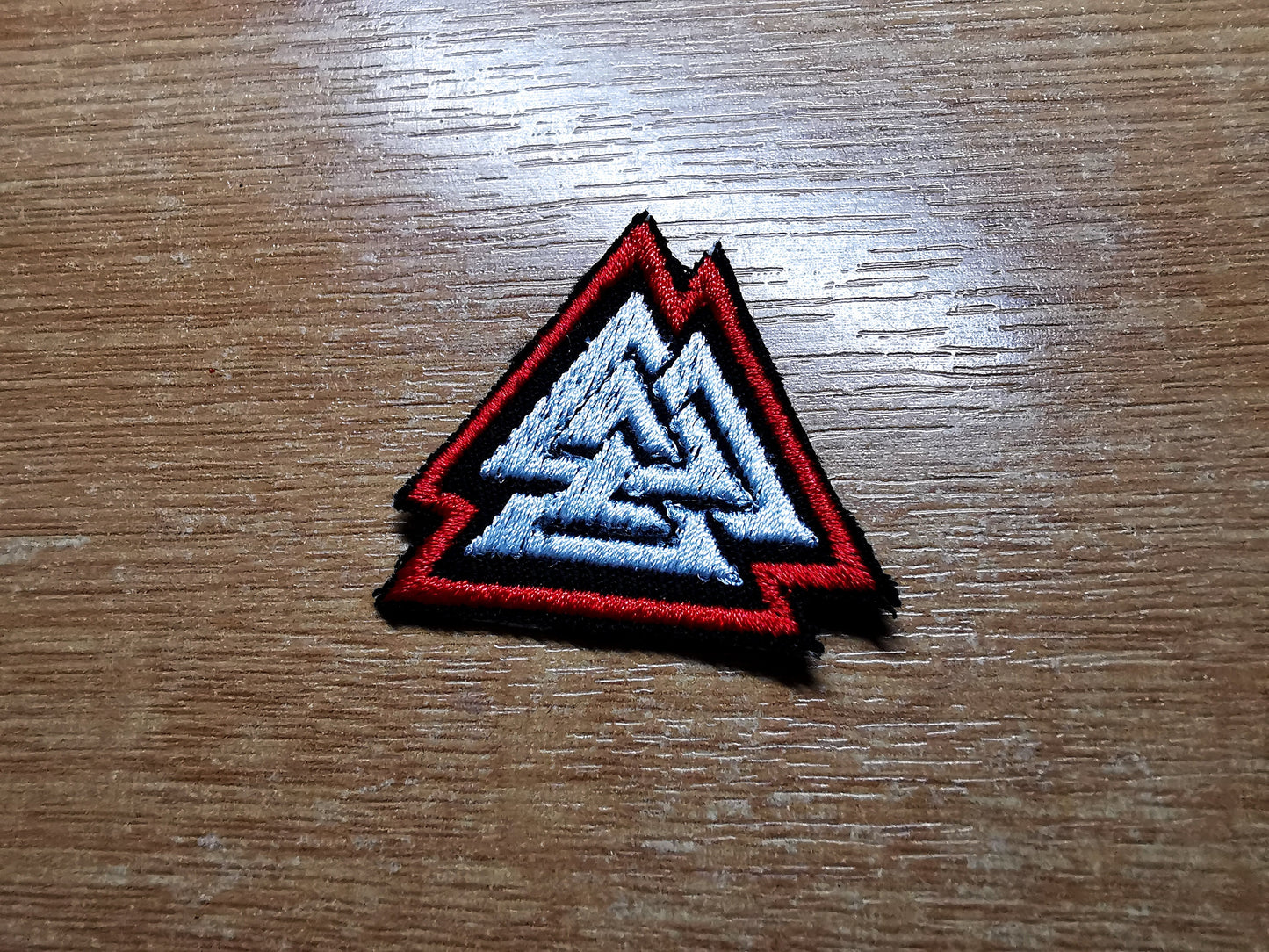 TINY Valknut Iron On Embroidered Patch Viking Patches
