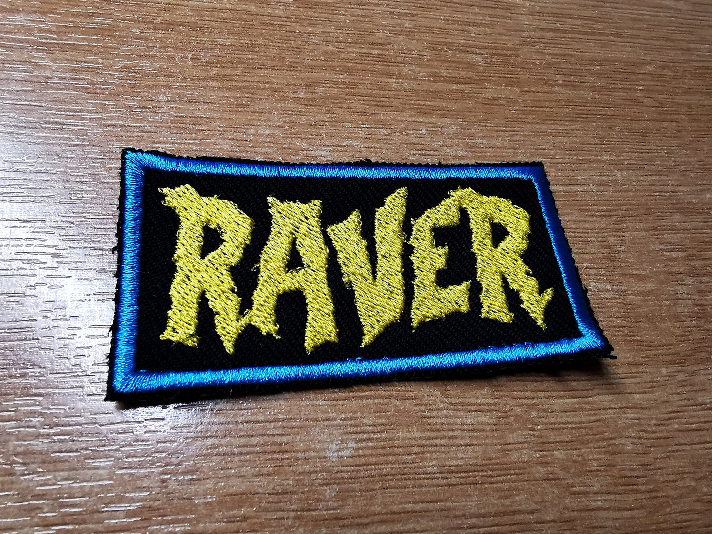 Raver Embroidered Patch Bright Vibrant EDM Music Patch for Musicians Iron or Sew on