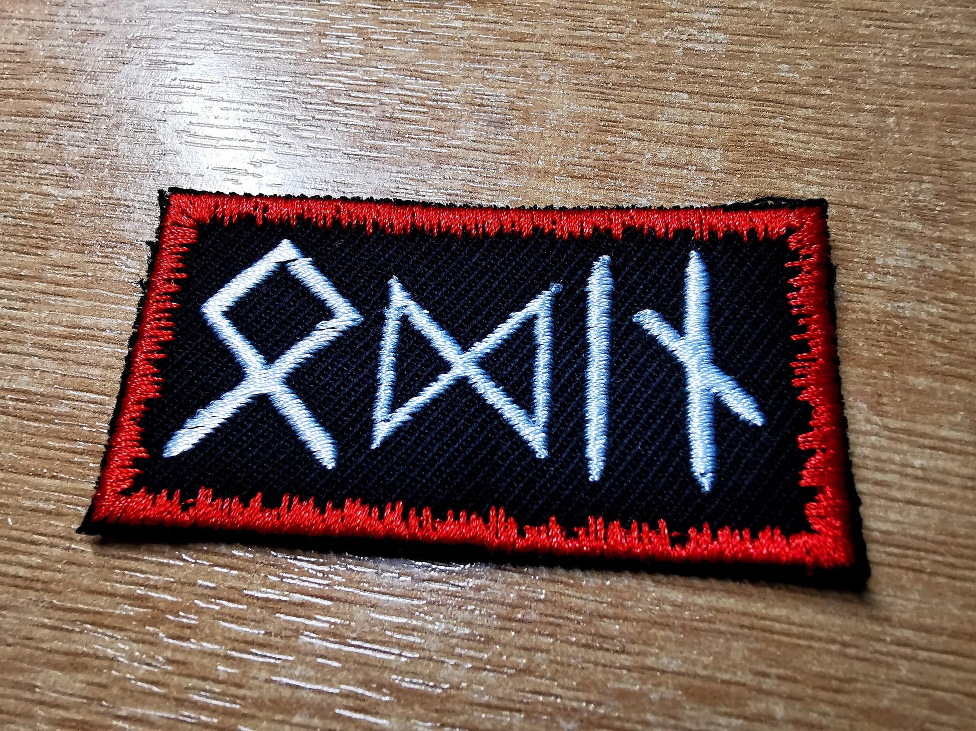 Std Rune Patch Odin Vikings Rune Iron On Embroidered Patch Elder Futhark Translated O ...