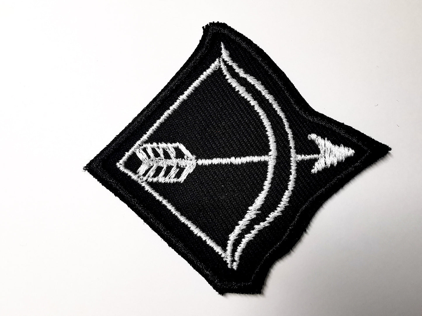 Sword and Bow Arrow Embroidered Iron On Patch Destiny Fantasy RPG Vikings Medieval Dungeon Gaming