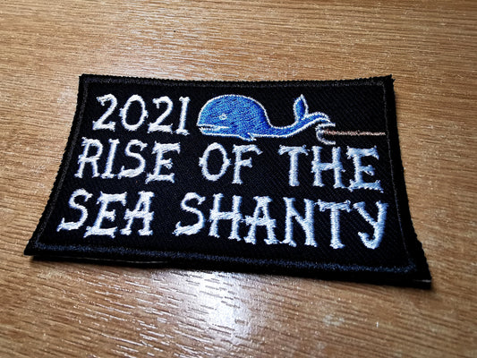 Rise of the Sea Shanty 2021 Embroidered Patch Nostalgic Wellerman Trend with Whale