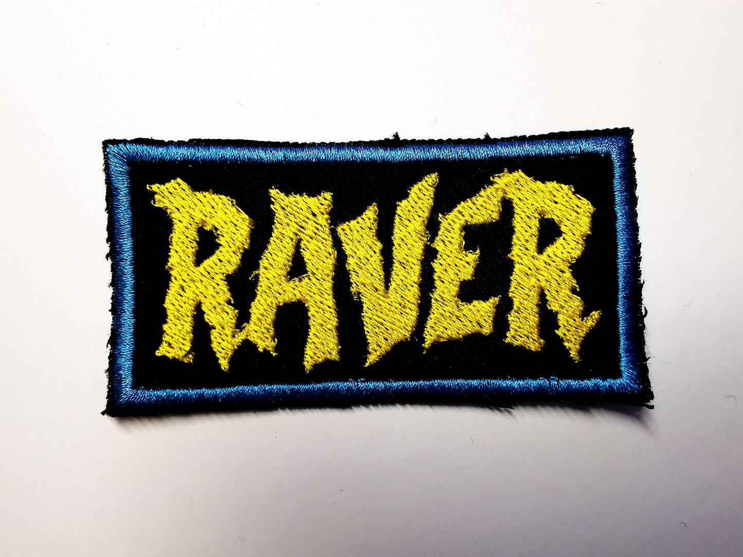Raver Embroidered Patch Bright Vibrant EDM Music Patch for Musicians Iron or Sew on