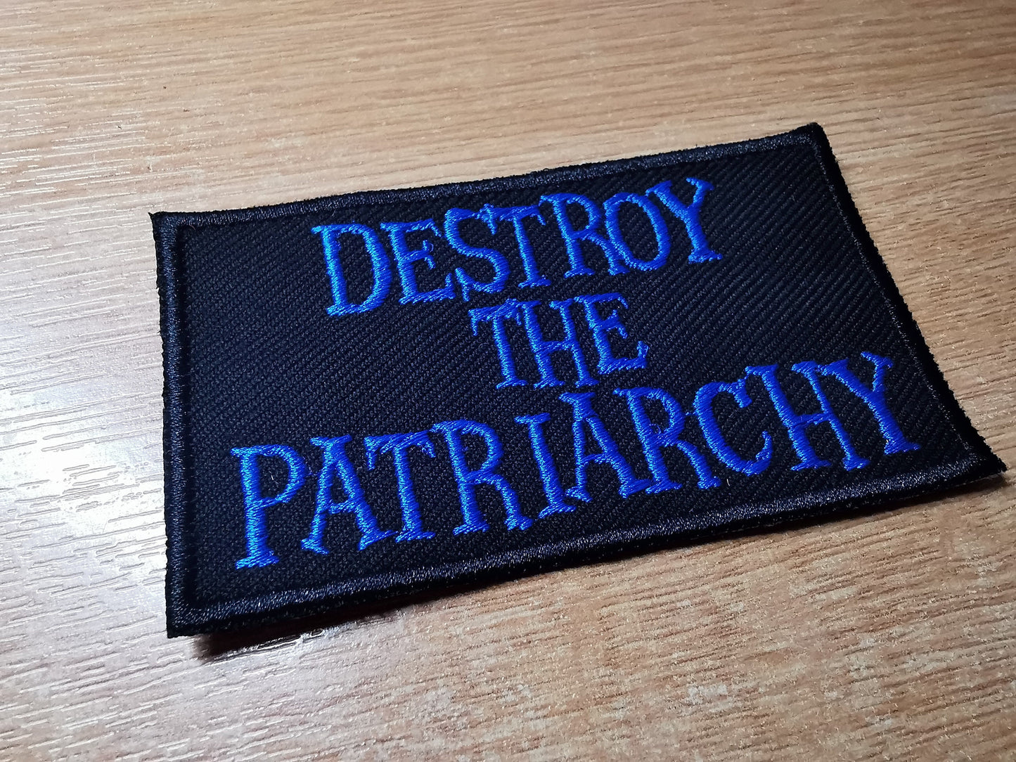 Destroy the Patriarchy Iron On Embroidered Patch Feminist and Feminism anti-misogyny Protest patches and appliques