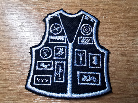 Battle Jacket Embroidered Patch Jacket Parody Death Metal Black Metal Patch Thrash Metal Viking in White