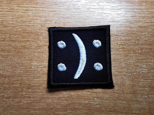 Bipolar Disorder Iron On Embroidered Patch Subtle Symbol for Disability and Mental Health Awareness